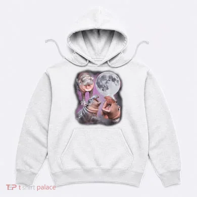 Moo Deng With The Moon Hoodie