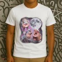 Moo Deng With The Moon T-Shirt thumb 3