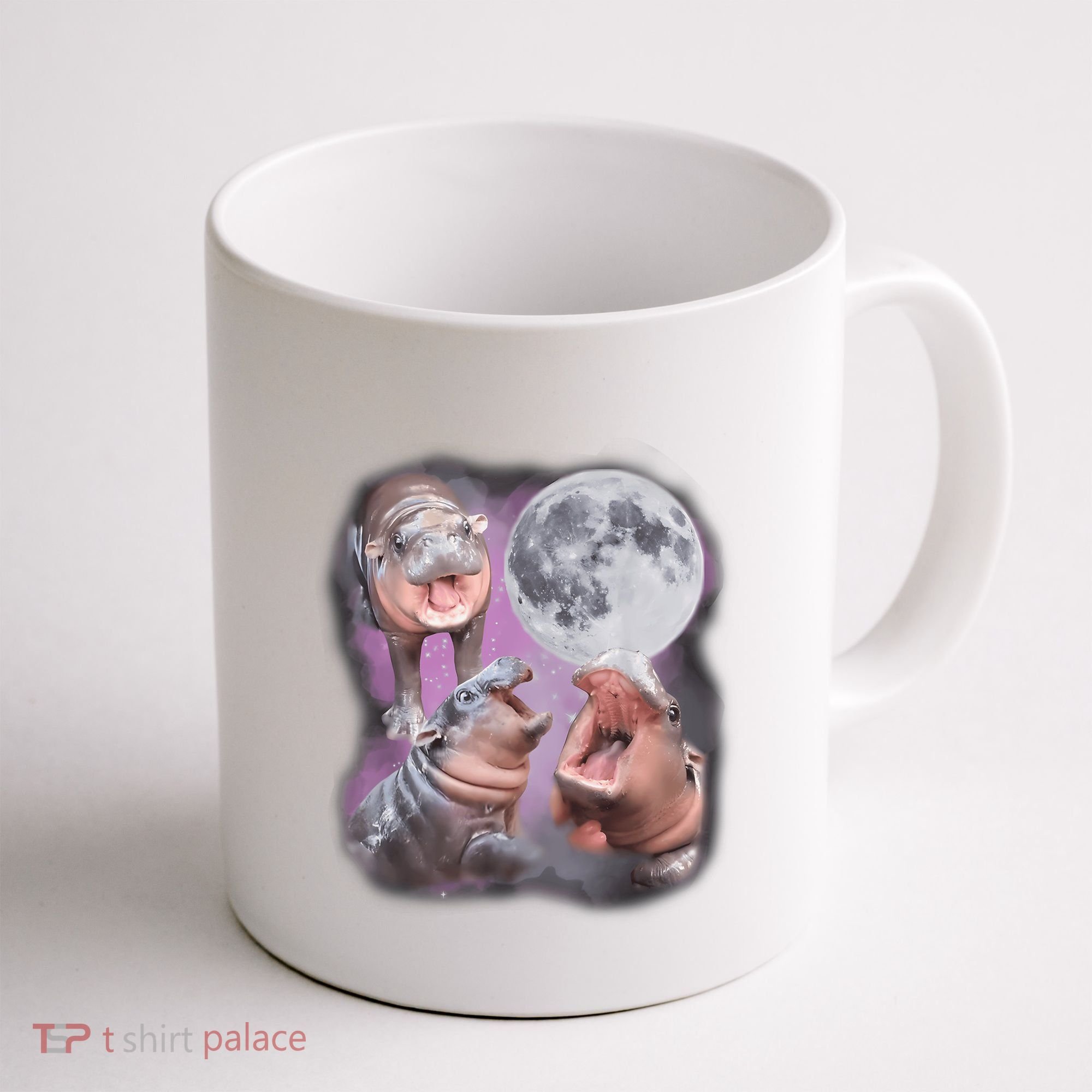 Moo Deng With The Moon Coffee Mug