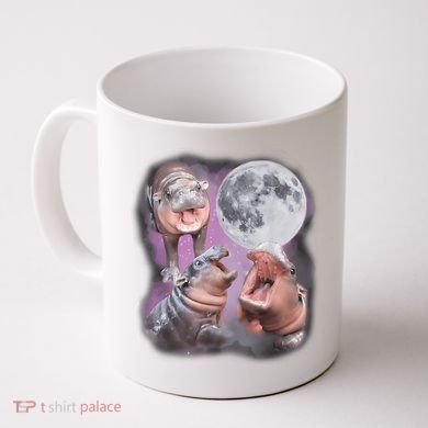 Moo Deng With The Moon Coffee Mug