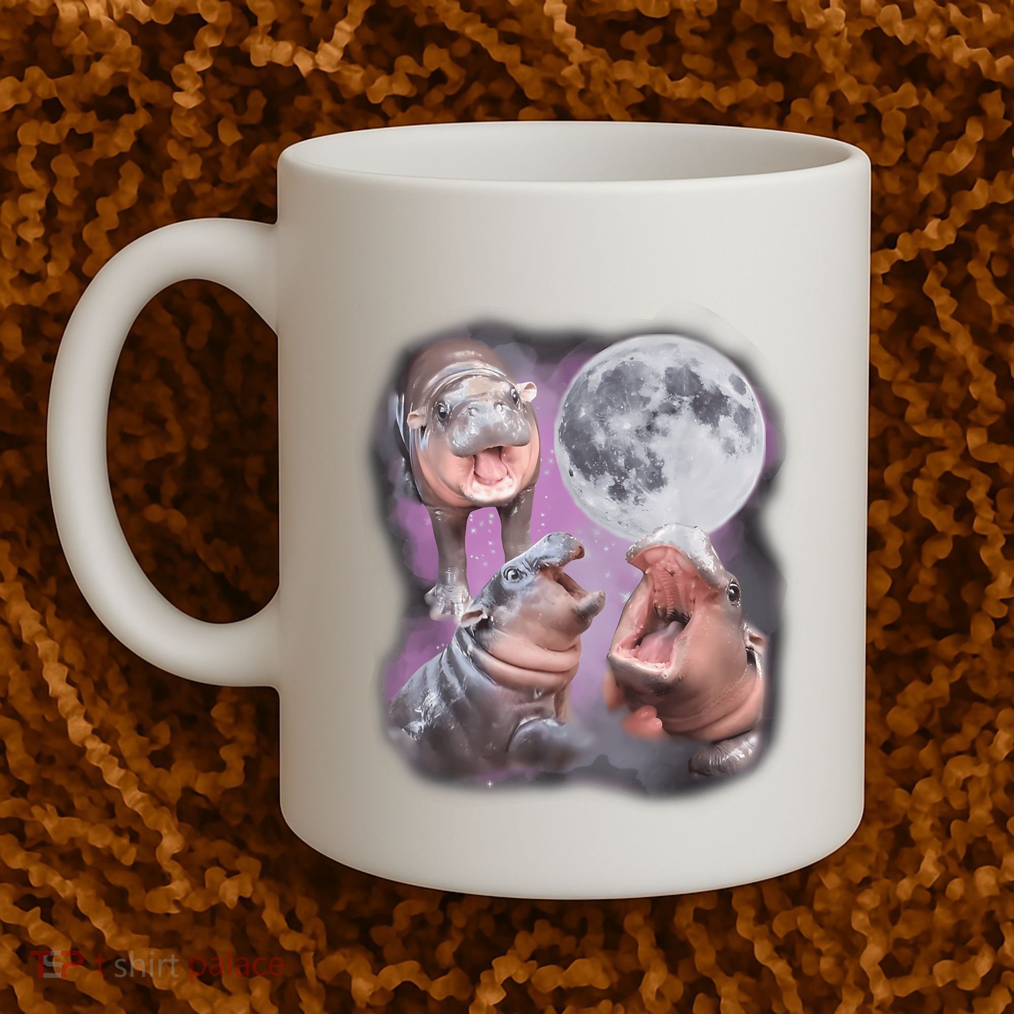 Moo Deng With The Moon Coffee Mug