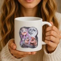 Moo Deng With The Moon Coffee Mug thumb 3