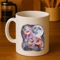 Moo Deng With The Moon Coffee Mug thumb 4