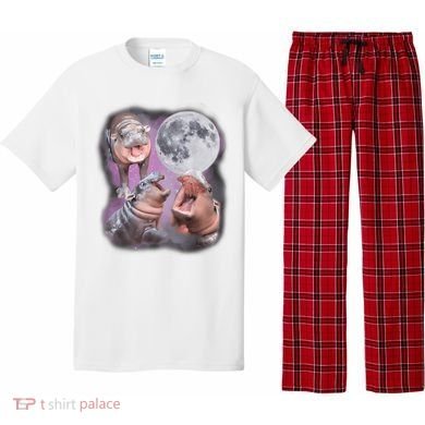 Moo Deng With The Moon Pajama Set