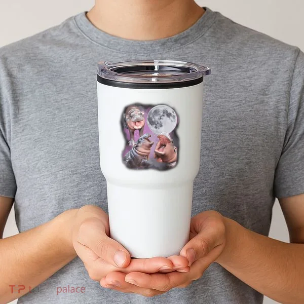 Moo Deng With The Moon Tumbler
