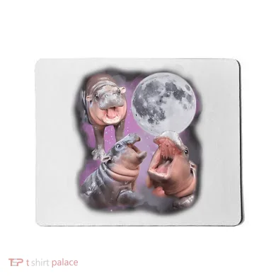 Moo Deng With The Moon Mousepad