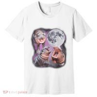 Moo Deng With The Moon Premium T-Shirt thumb 0