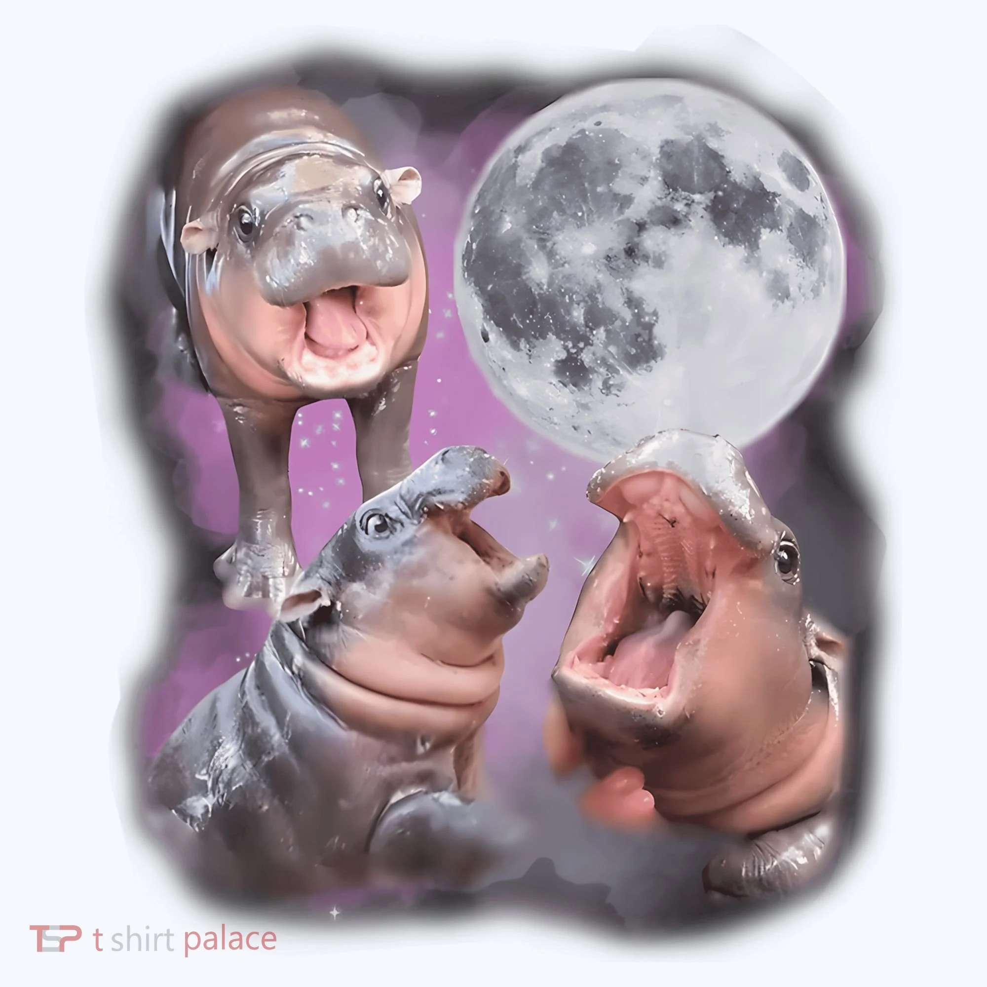 Moo Deng With The Moon Baby Bodysuit