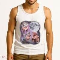 Moo Deng With The Moon Tank Top thumb 3