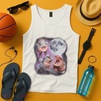 Moo Deng With The Moon Tank Top thumb 4