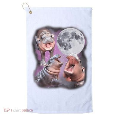 Moo Deng With The Moon Golf Towel