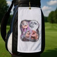 Moo Deng With The Moon Golf Towel thumb 2