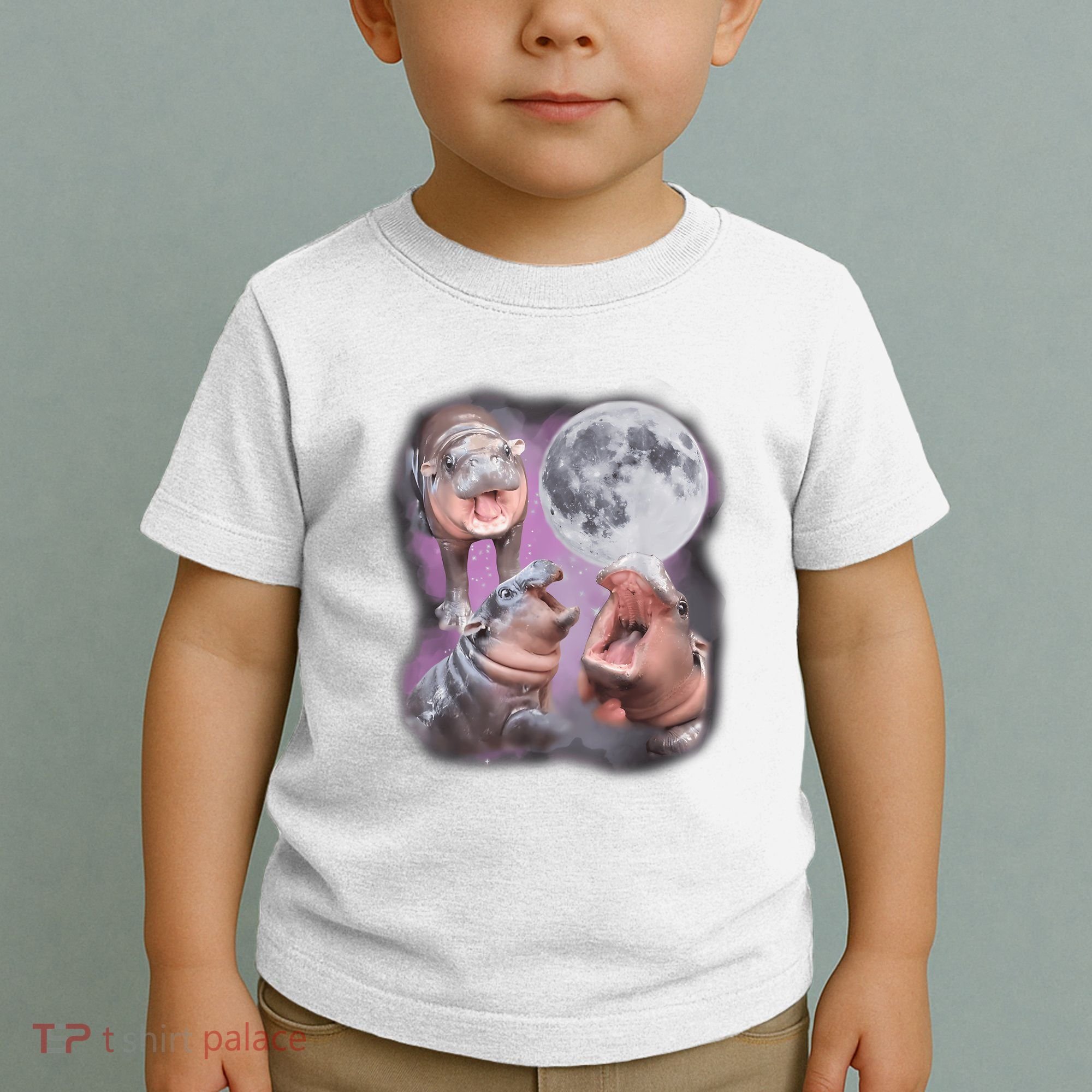 Moo Deng With The Moon Toddler T-Shirt