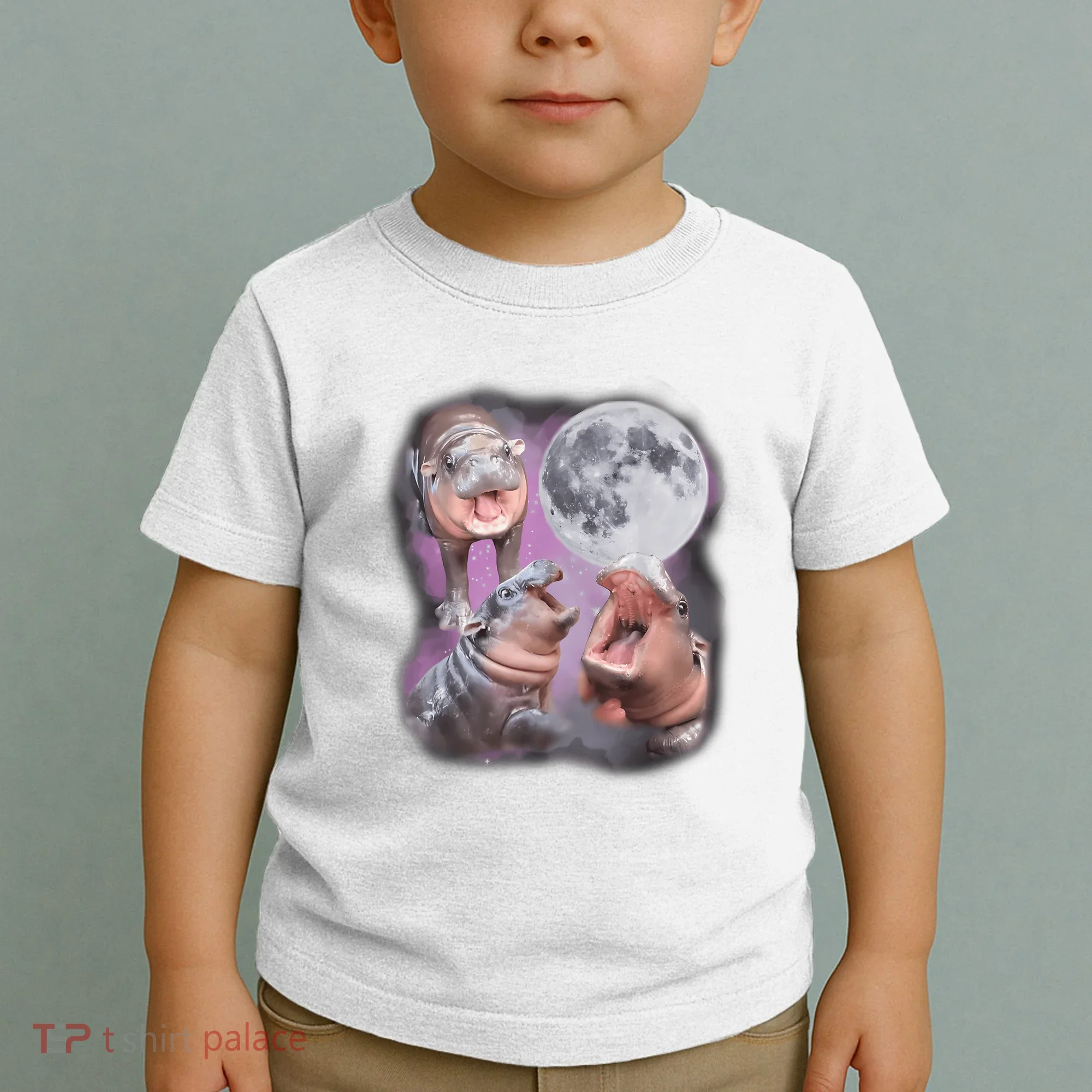 Moo Deng With The Moon Toddler T-Shirt