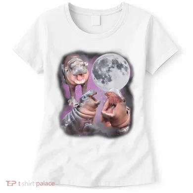 Moo Deng With The Moon Women's T-Shirt