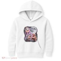 Moo Deng With The Moon Kids Hoodie thumb 0