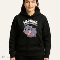 Moo Deng Warning Passive Aggressive Hippo Hoodie thumb 5