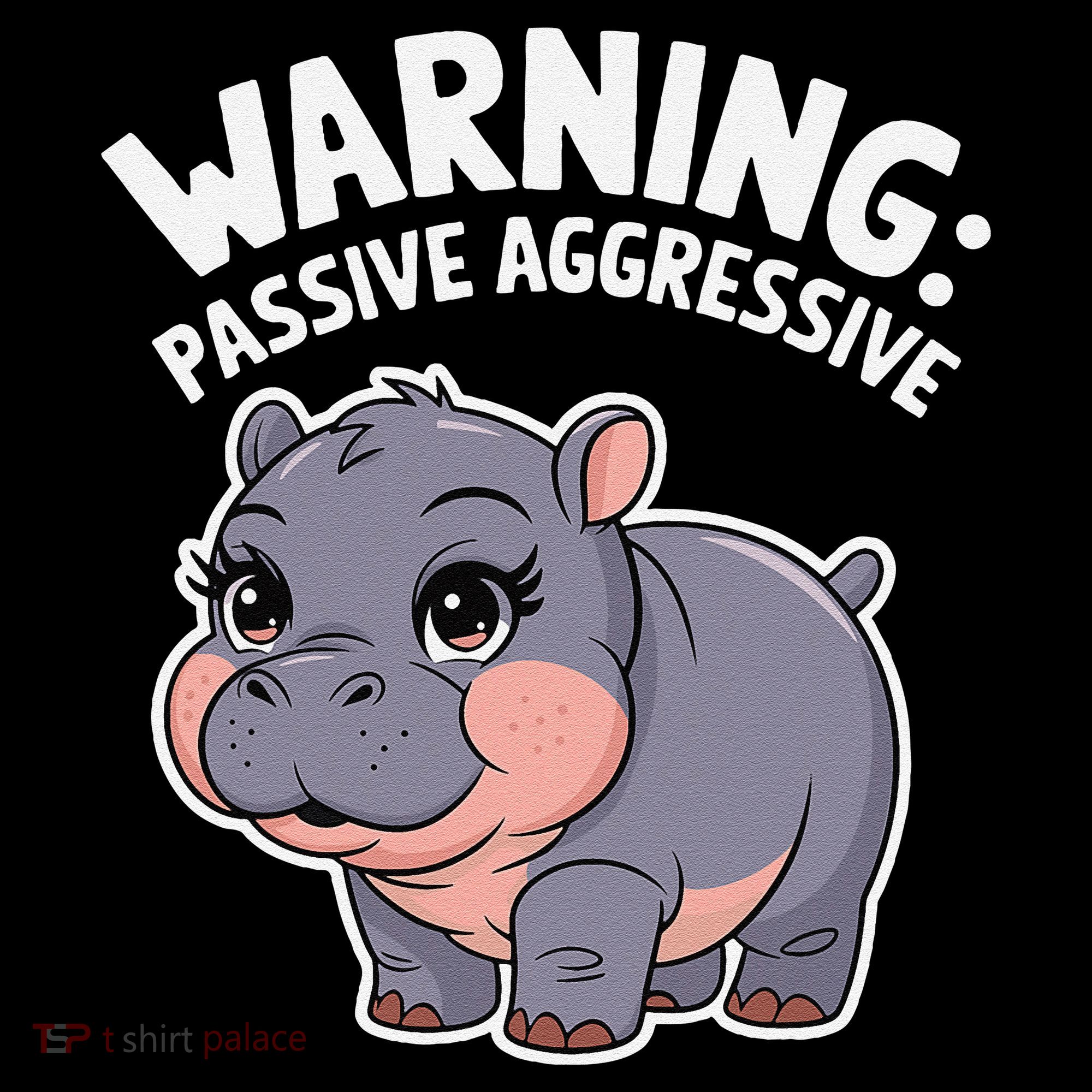 Moo Deng Warning Passive Aggressive Hippo Coffee Mug