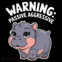 Moo Deng Warning Passive Aggressive Hippo Coffee Mug thumb 5