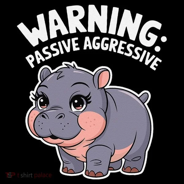 Moo Deng Warning Passive Aggressive Hippo Coffee Mug