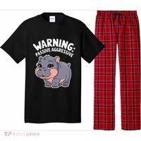 Moo Deng Warning Passive Aggressive Hippo Pajama Set thumb 0