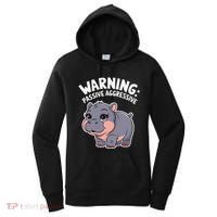 Moo Deng Warning Passive Aggressive Hippo Women's Hoodie thumb 0