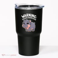 Moo Deng Warning Passive Aggressive Hippo Tumbler thumb 0