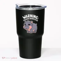 Moo Deng Warning Passive Aggressive Hippo Tumbler thumb 0