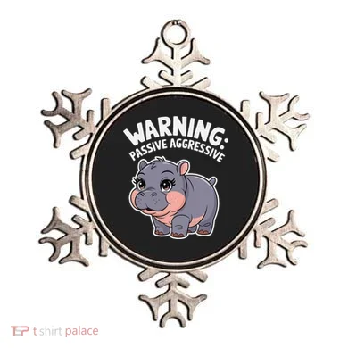 Moo Deng Warning Passive Aggressive Hippo Ornament