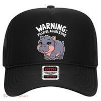 Moo Deng Warning Passive Aggressive Hippo Hat thumb 0