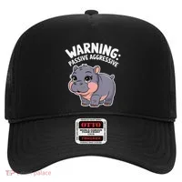 Moo Deng Warning Passive Aggressive Hippo Hat thumb 0