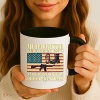 My Daughter Wears Combat Boots Proud Army Dad Father Gift Coffee Mug thumb 3