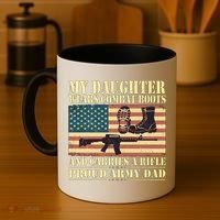 My Daughter Wears Combat Boots Proud Army Dad Father Gift Coffee Mug thumb 4