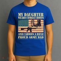 My Daughter Wears Combat Boots Proud Army Dad Father Gift T-Shirt thumb 3