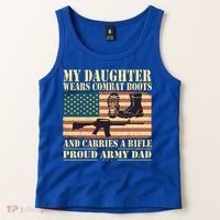 My Daughter Wears Combat Boots Proud Army Dad Father Gift Tank Top thumb 2