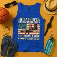 My Daughter Wears Combat Boots Proud Army Dad Father Gift Tank Top thumb 4