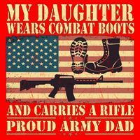 My Daughter Wears Combat Boots Proud Army Dad Father Gift Santa Hat thumb 1