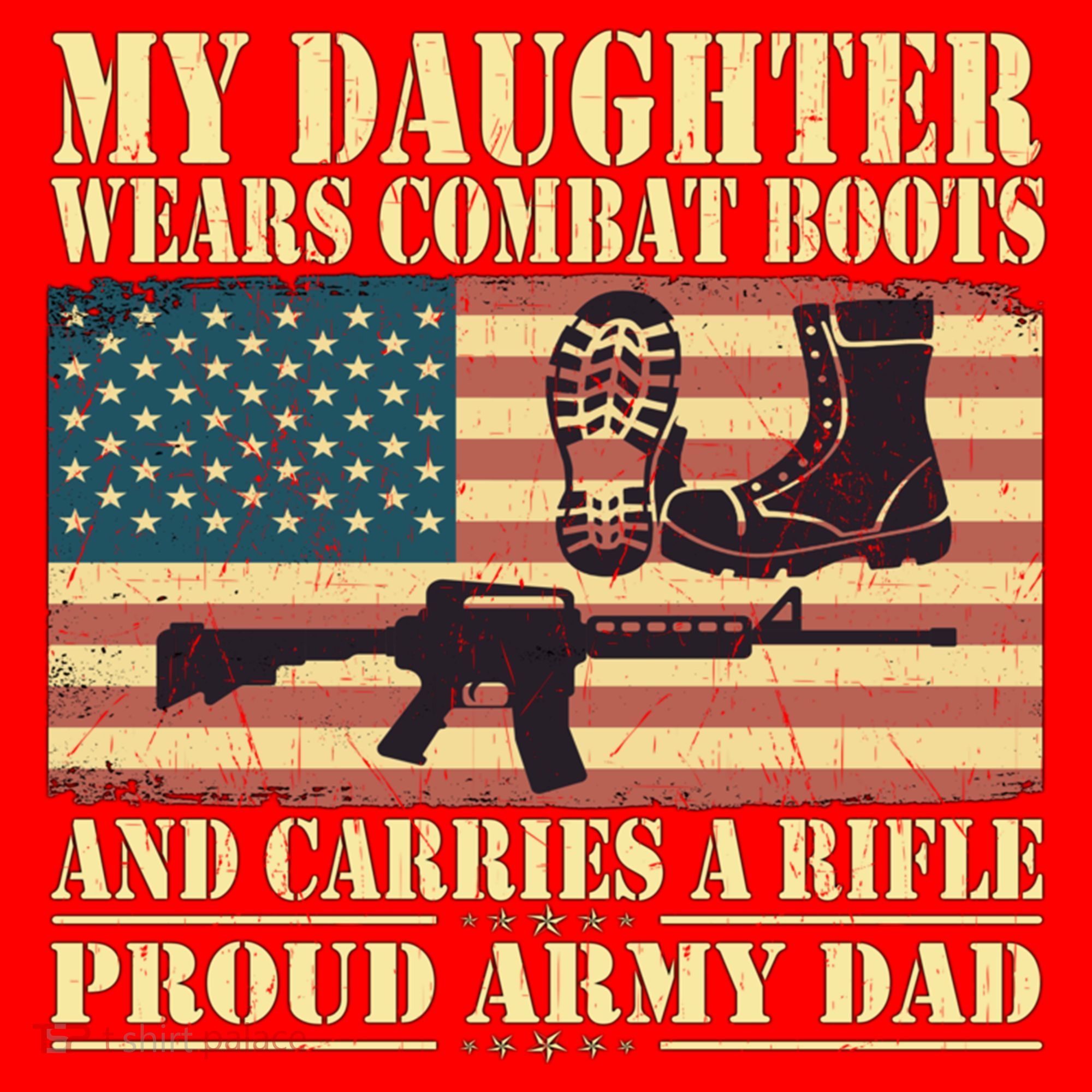 My Daughter Wears Combat Boots Proud Army Dad Father Gift Santa Hat