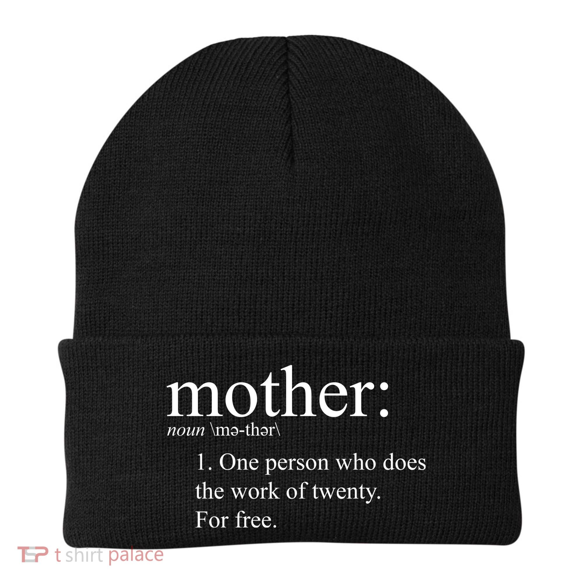 Mother Definition Works For Free Gift For Mom Beanie