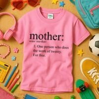 Mother Definition Works For Free Gift For Mom Kids T-Shirt thumb 3