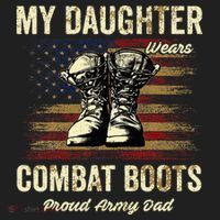 My Daughter Wears Combat Boots Proud Army Dad Veteran Day Women's Sweatshirt thumb 2