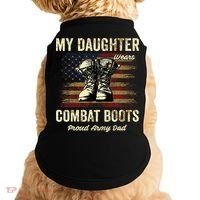 My Daughter Wears Combat Boots Proud Army Dad Veteran Day Doggie Tank thumb 0