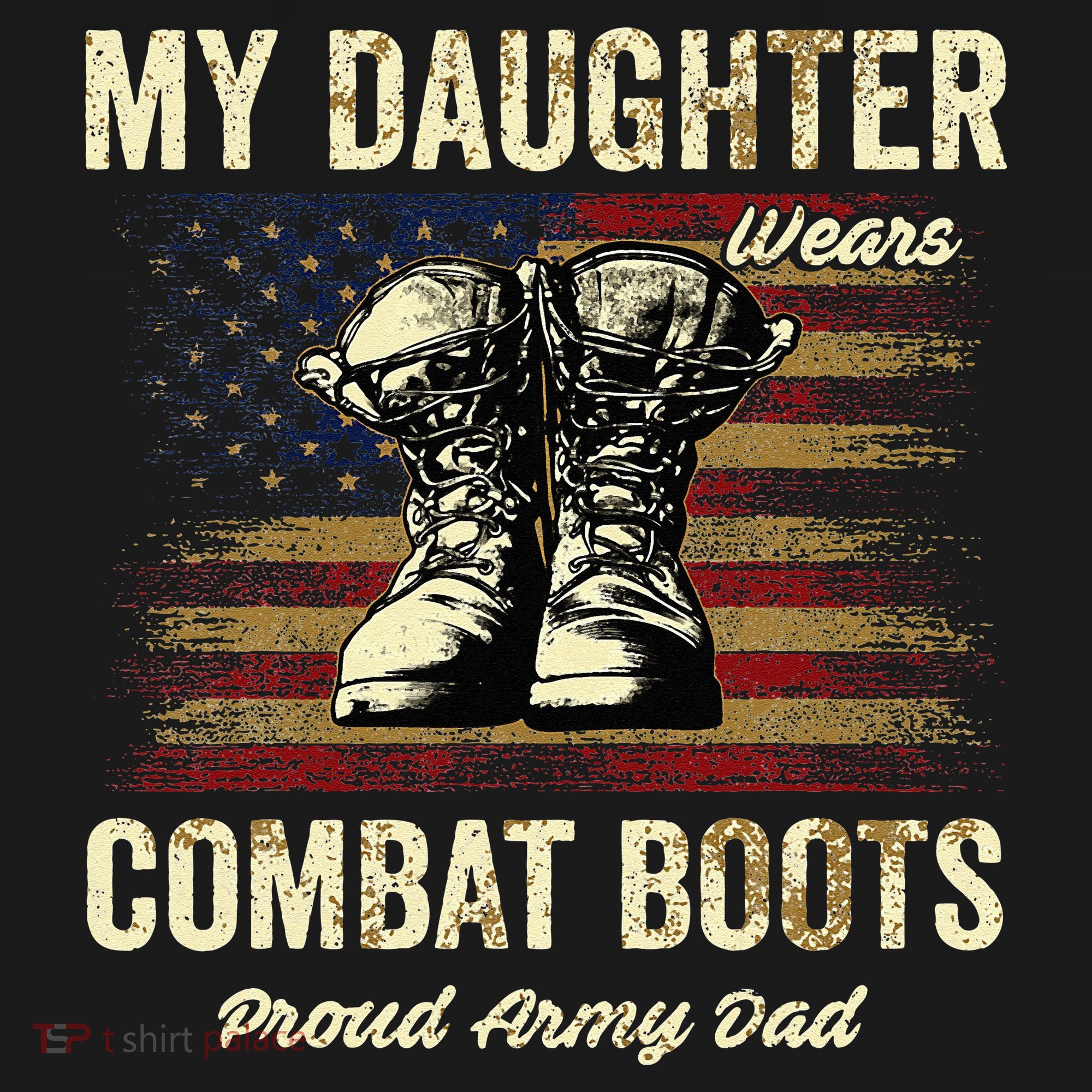 My Daughter Wears Combat Boots Proud Army Dad Veteran Day Apron