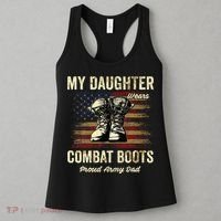 My Daughter Wears Combat Boots Proud Army Dad Veteran Day Women's Tank Top thumb 3