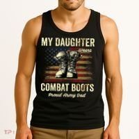 My Daughter Wears Combat Boots Proud Army Dad Veteran Day Tank Top thumb 3