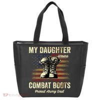 My Daughter Wears Combat Boots Proud Army Dad Veteran Day Tote Bag thumb 0