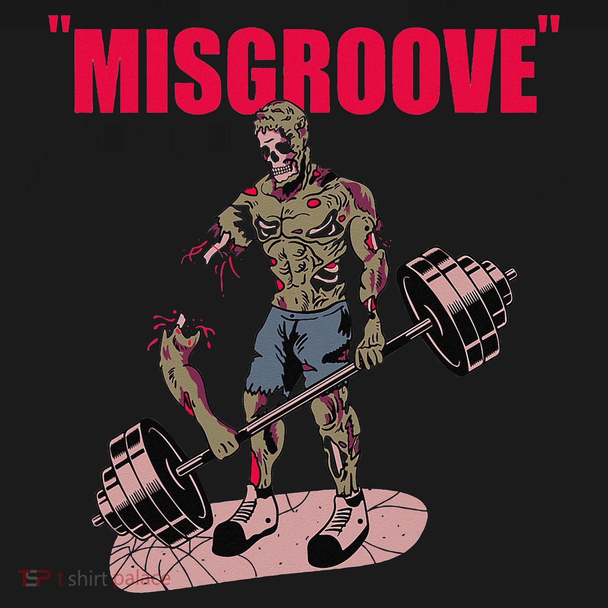 Misgroove Deadlift Weightlifting Bodybuilding Gym Fitness T-Shirt