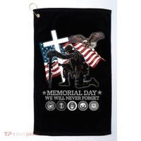 Memorial Day We Will Never Forget Golf Towel thumb 0