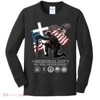 Memorial Day We Will Never Forget Kids Long Sleeve Shirt thumb 0