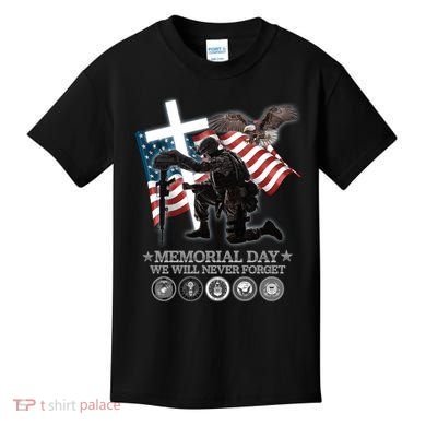 Memorial Day We Will Never Forget Kids T-Shirt